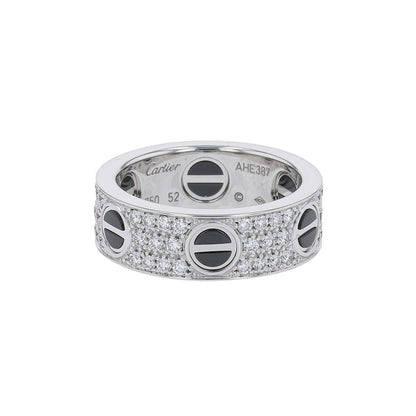 Cartier Love Pave Ceramique diamonds and gold ring