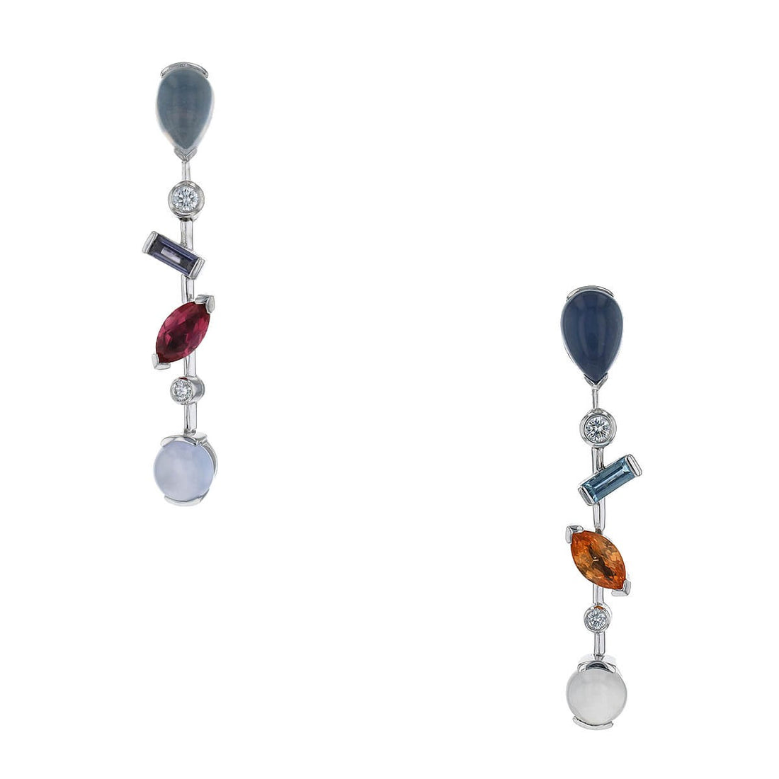 Cartier MŽli MŽlo diamonds, chalcedony, aquamarine, garnet, tourmalines and platinum ring