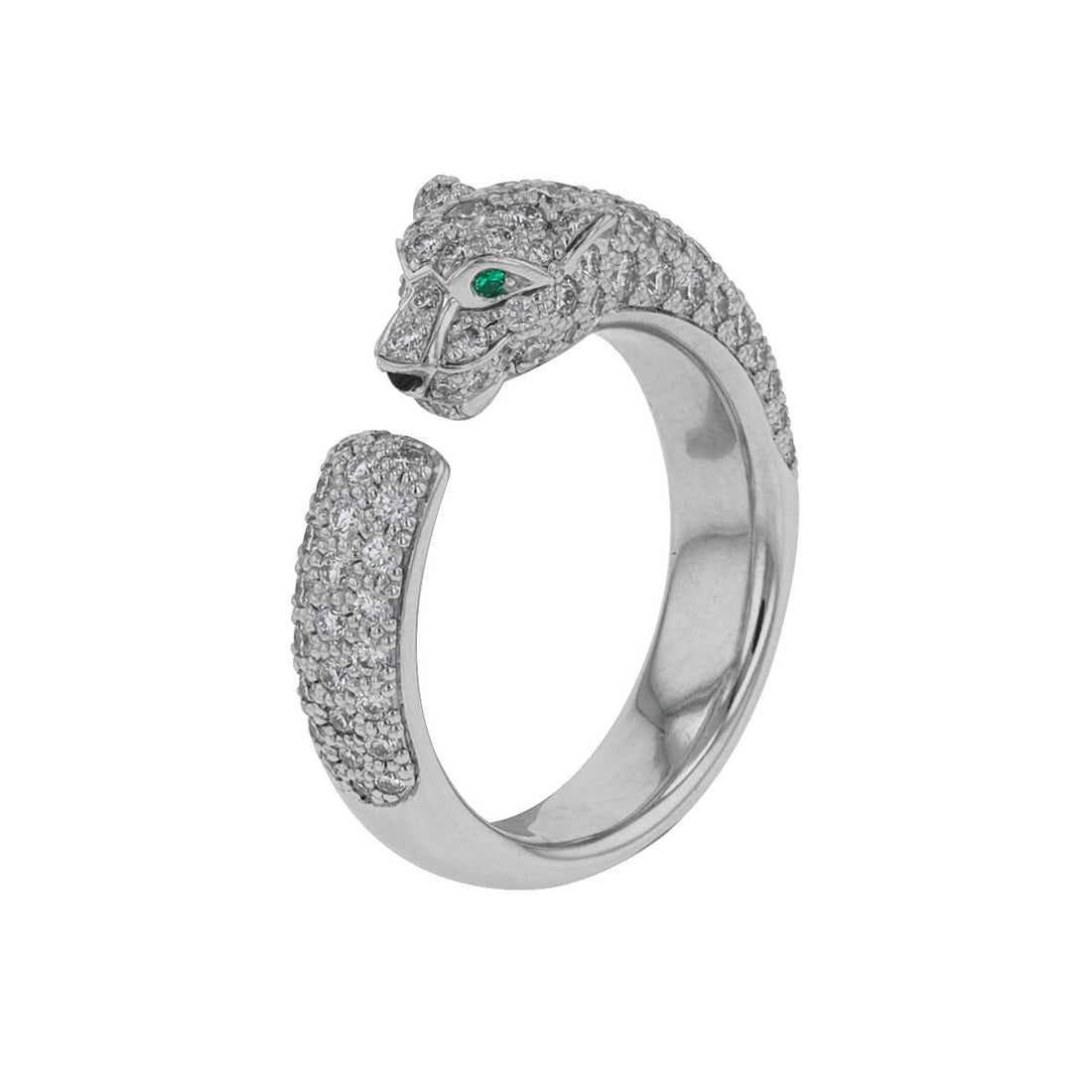 Cartier Panthere diamonds, emeralds, onyx and gold ring