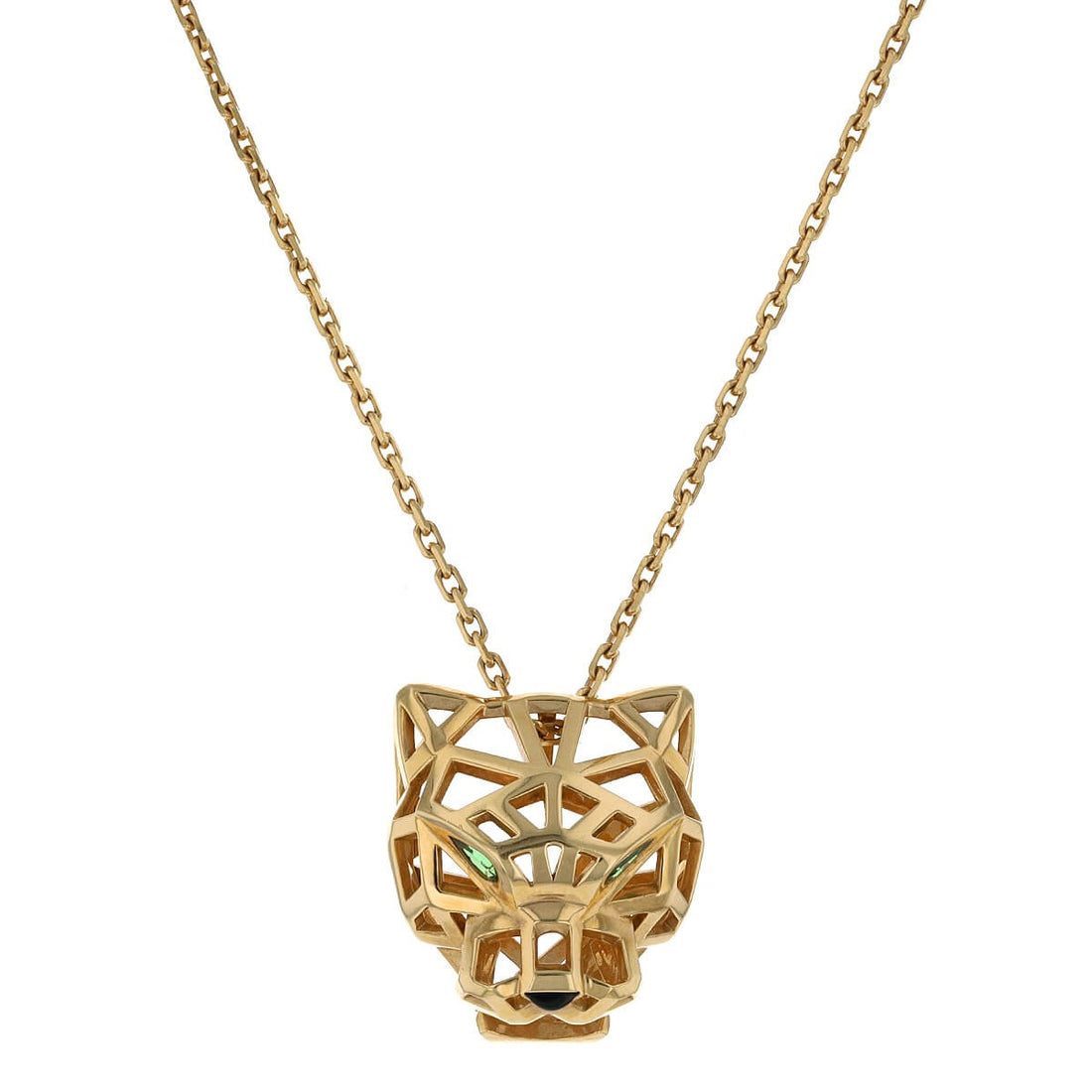 Cartier Panthere gold, garnets and onyx necklace