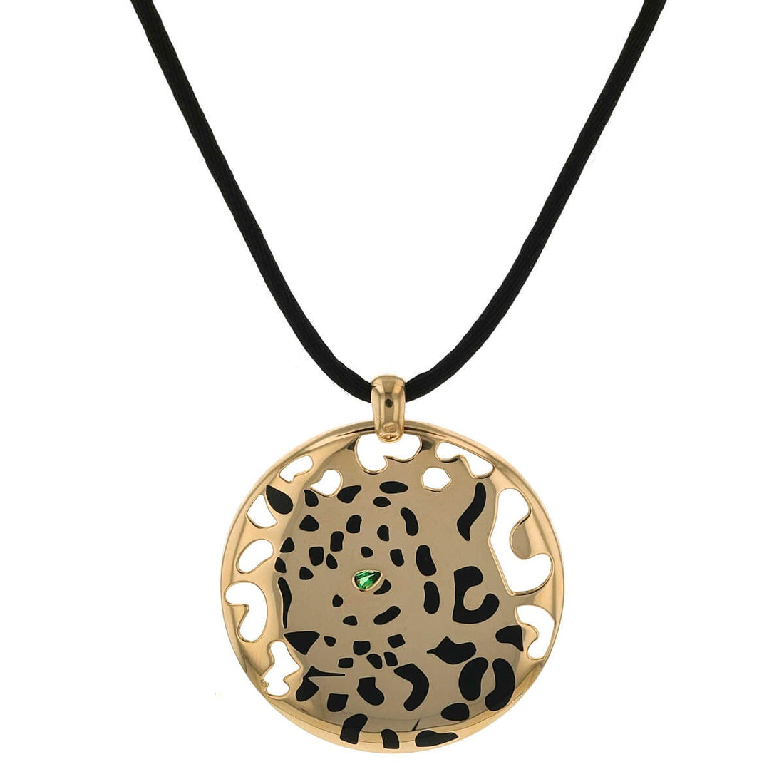 Cartier Panthere lacquer, garnet and gold necklace