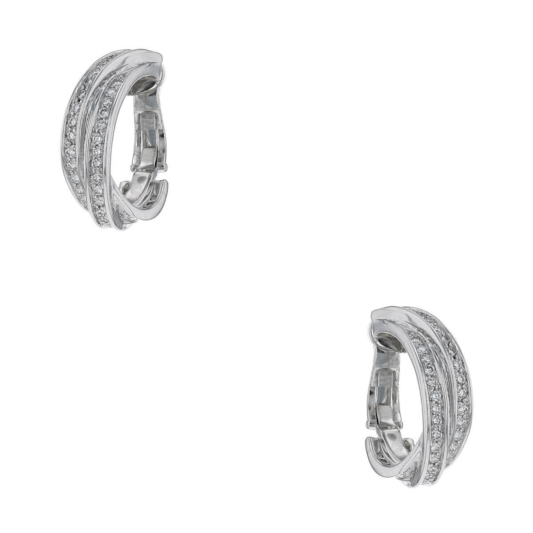 Cartier Trinity diamonds and gold earrings