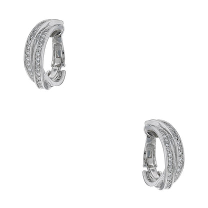 Cartier Trinity diamonds and gold earrings