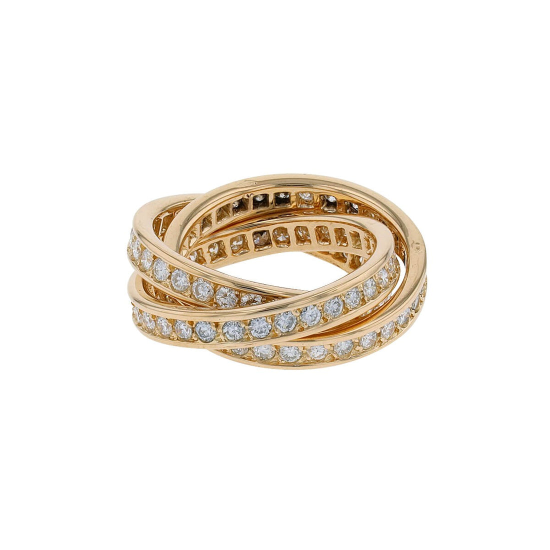 Cartier Trinity diamonds and gold ring