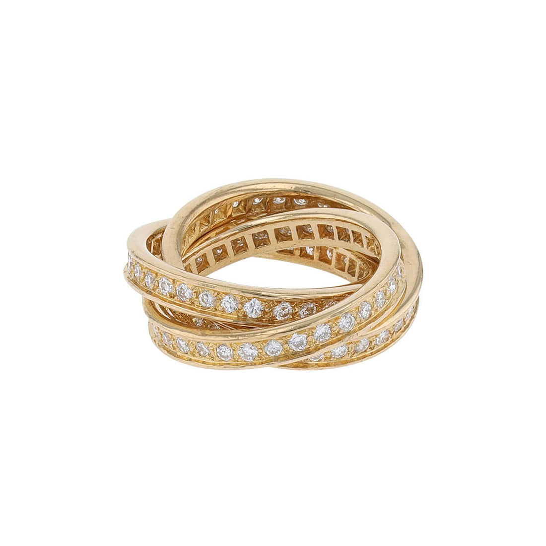 Cartier Trinity diamonds and gold ring