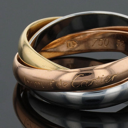Cartier Trinity three tones gold ring
