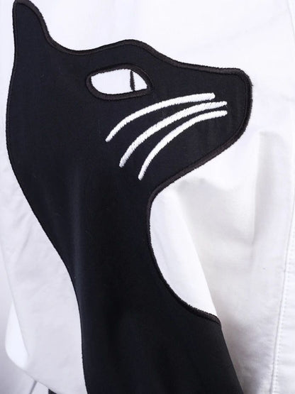 Excellent Weekend MaxMara Black White Dress Size S Cotton Blend