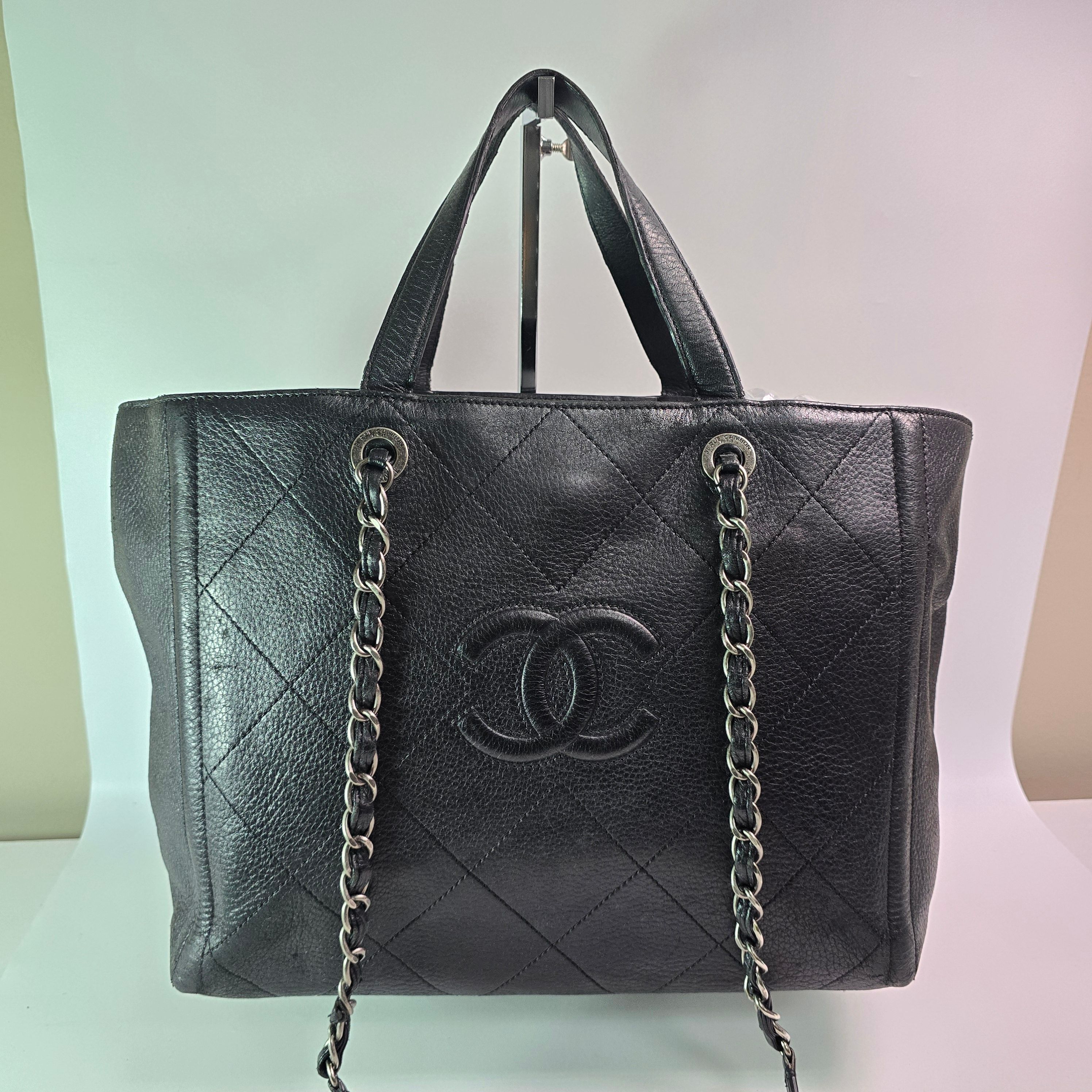 Chanel Turn-around Ligne Black Deerskin