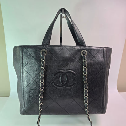 Chanel Turn-around Ligne Black Deerskin