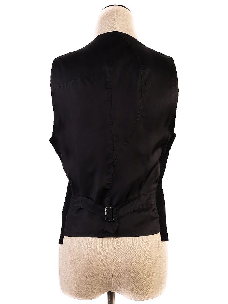 Excellent J.Lindeberg Blue Wool Button-Up Vest with Buckle