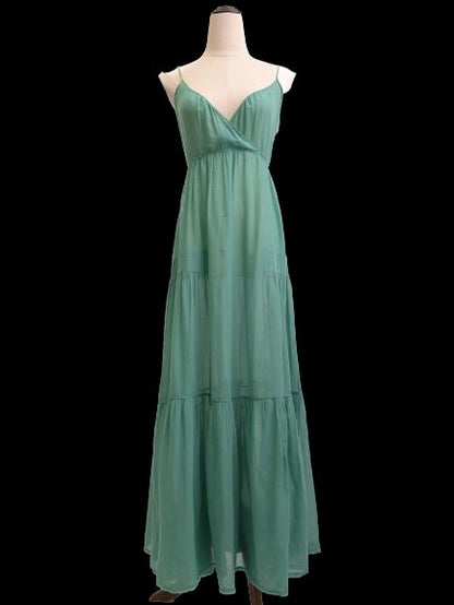 Excellent Antonio Marras Blue Maxi Dress Size M Cotton Sleeveless