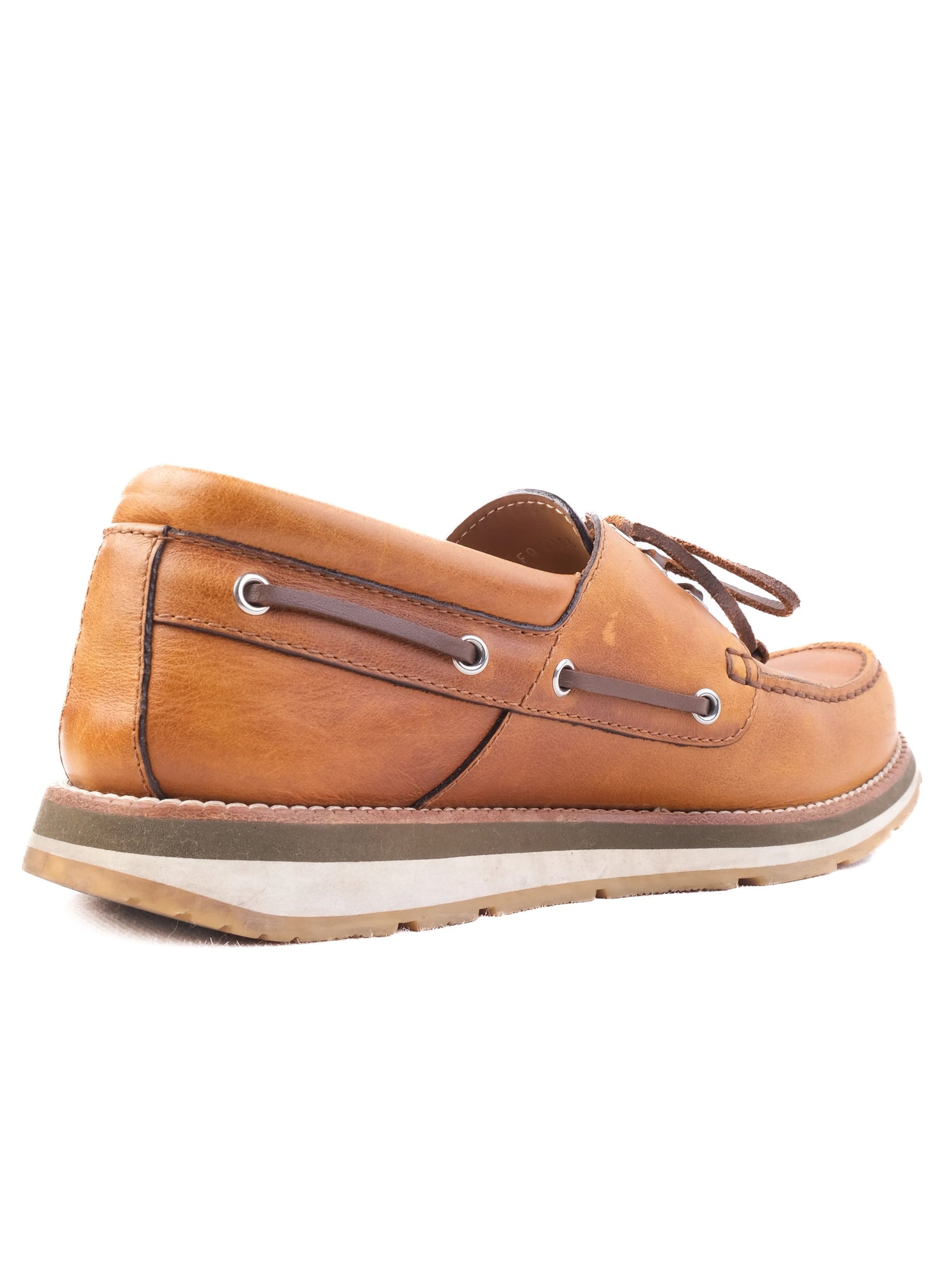 Excellent Louis Vuitton MenÕs Boat Shoe Orange Leather Size 43