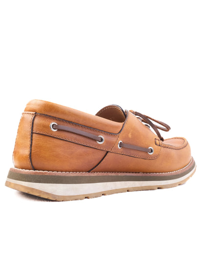 Excellent Louis Vuitton MenÕs Boat Shoe Orange Leather Size 43
