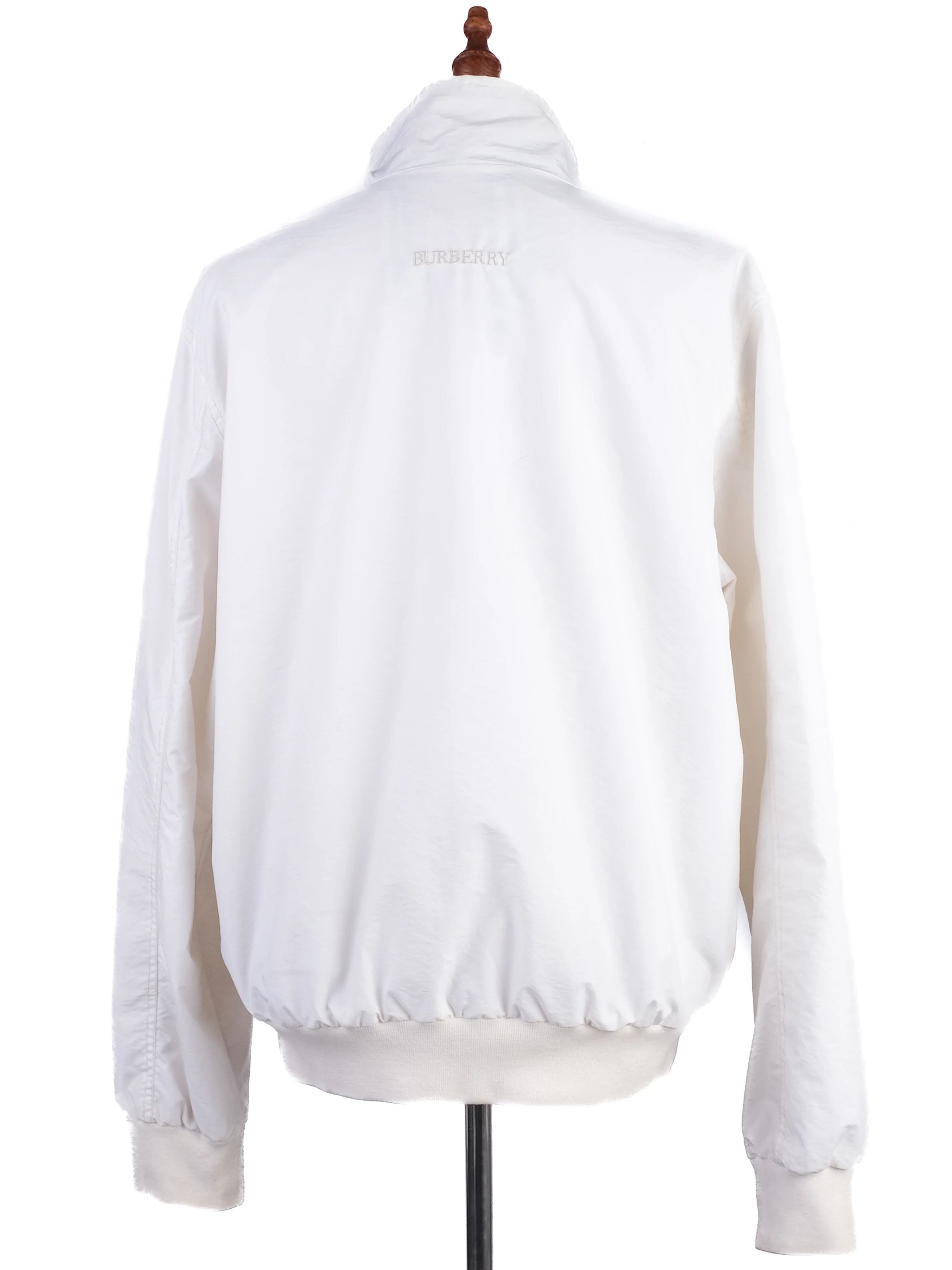 Excellent Burberry White Lycra Jacket XL for Men