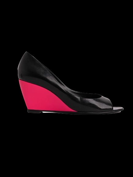 Good Pierre Hardy Black Wedge-Heeled Open-Toe Shoes Size 38