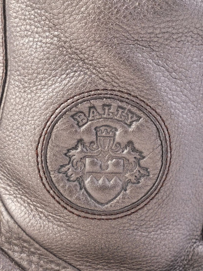 Excellent Bally Gray Leather Knee-High Boots Size 39.5