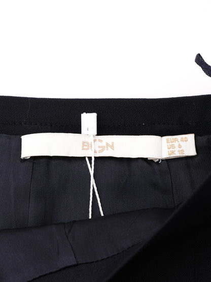 Excellent BGN First Navy Blue Wool Pencil Skirt Size M