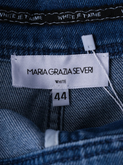 Excellent Maria Grazia Severi Blue Cotton Denim Jeans Size XL