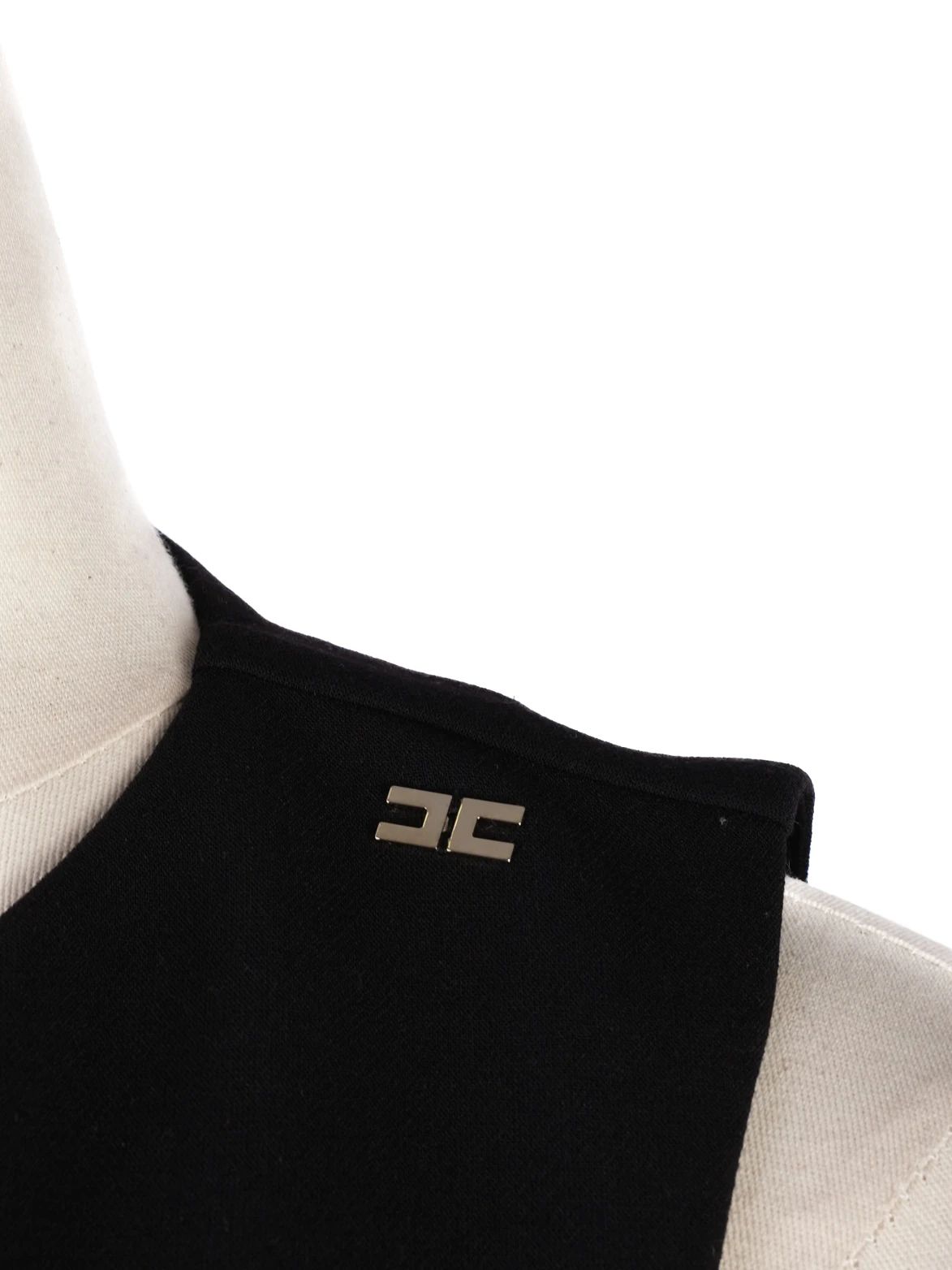 Excellent Elisabetta Franchi Black Sleeveless Dress Size M