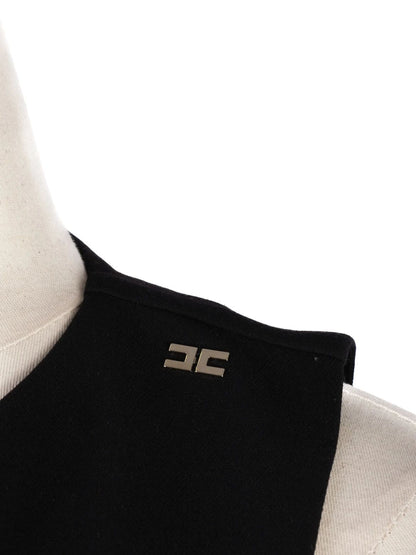 Excellent Elisabetta Franchi Black Sleeveless Dress Size M