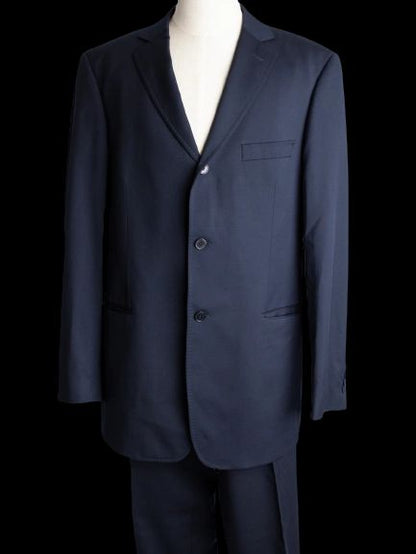 Good Vitale Barberis Canonico Blue Cashmere Wool Suit Size L