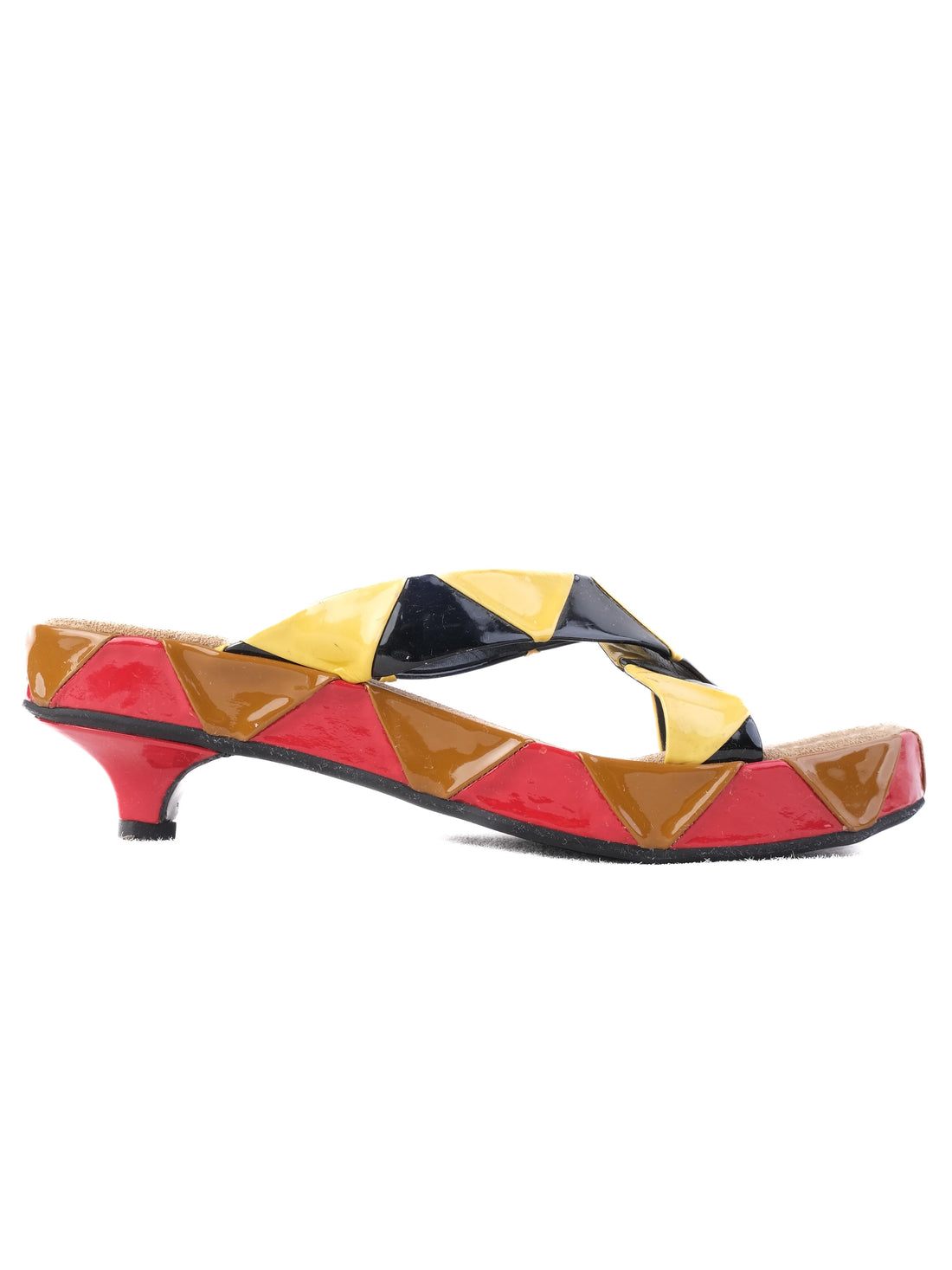 Good Prada Colorful Leather Sandals Size 39 Women&