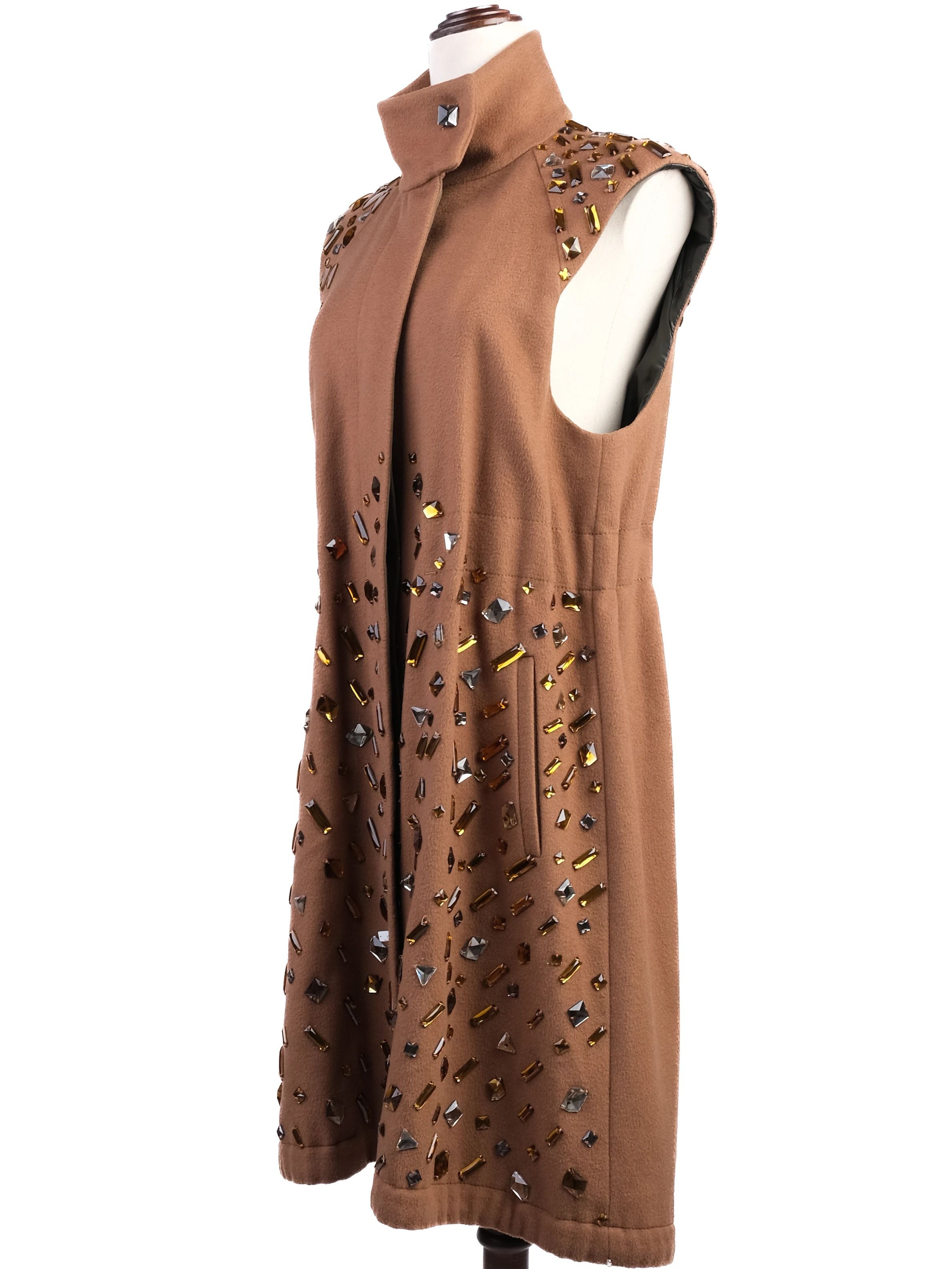 Sportmax Excellent Condition Orange Wool Sleeveless Dress Size M