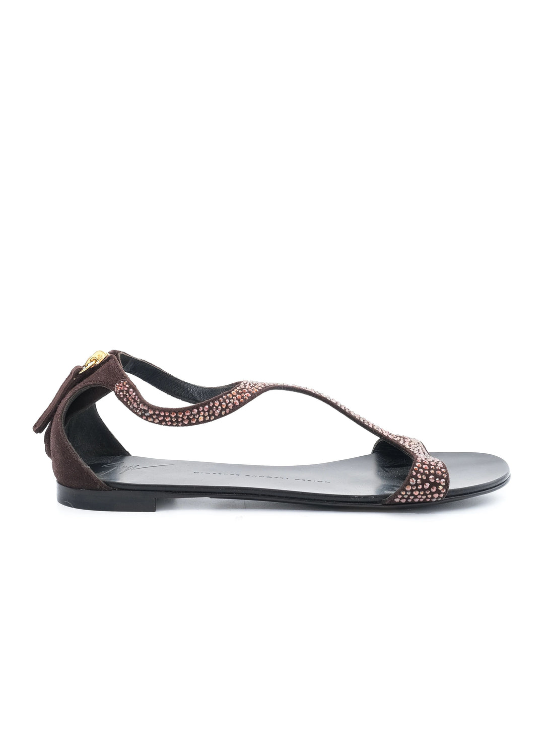 Perfect Giuseppe Zanotti Black Leather Open-Toe Sandals Size 36