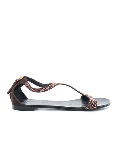 Perfect Giuseppe Zanotti Black Leather Open-Toe Sandals Size 36