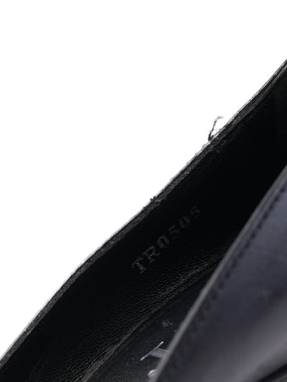 Excellent Dior Black Leather High-Heeled Shoes Size 38