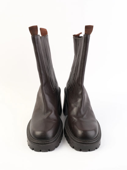 Vic Matie Black Leather Chelsea Boots Size 40 Excellent Condition