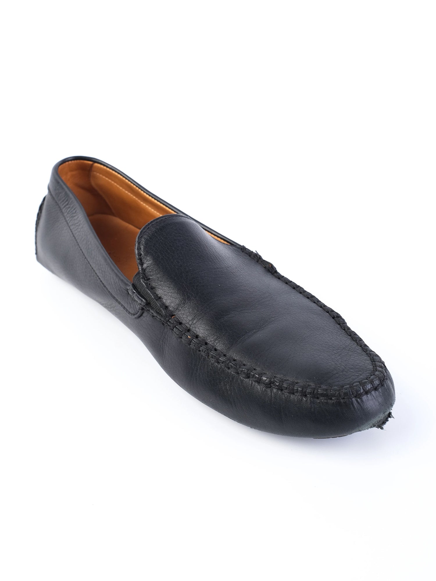 Average John Lobb Black Leather Loafers Size 42 for Men