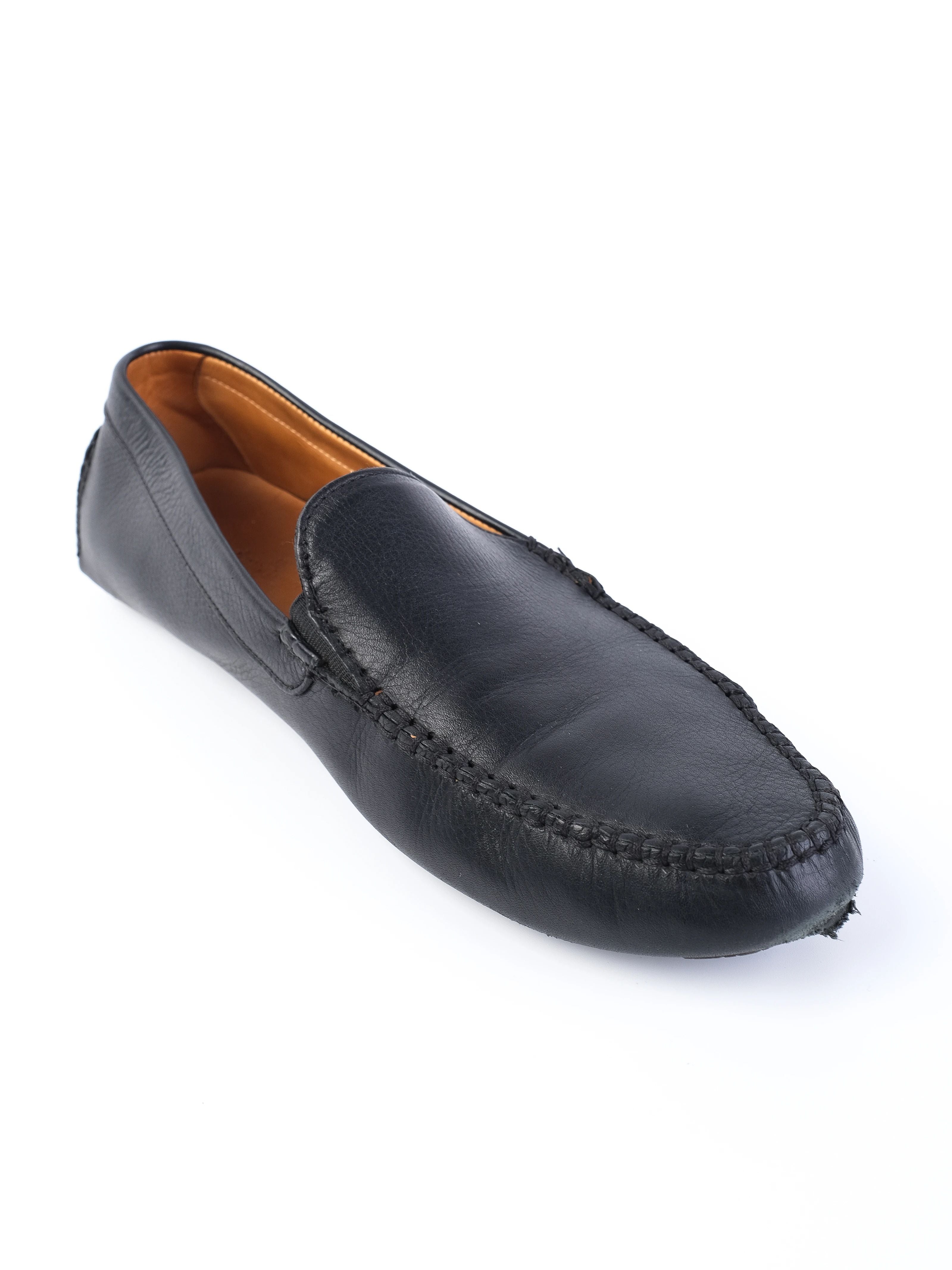Average John Lobb Black Leather Loafers Size 42 for Men