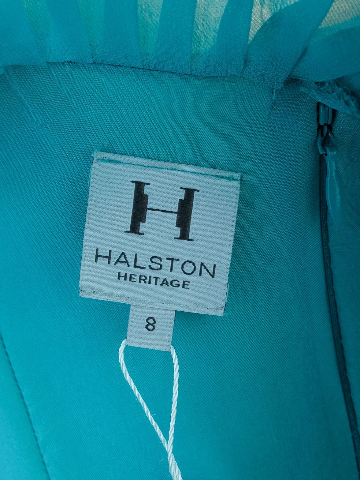 Halston Excellent Condition Blue Cotton Maxi Dress Women Size M