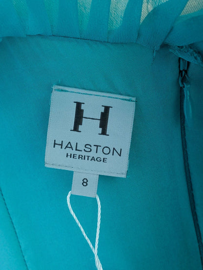 Halston Excellent Condition Blue Cotton Maxi Dress Women Size M