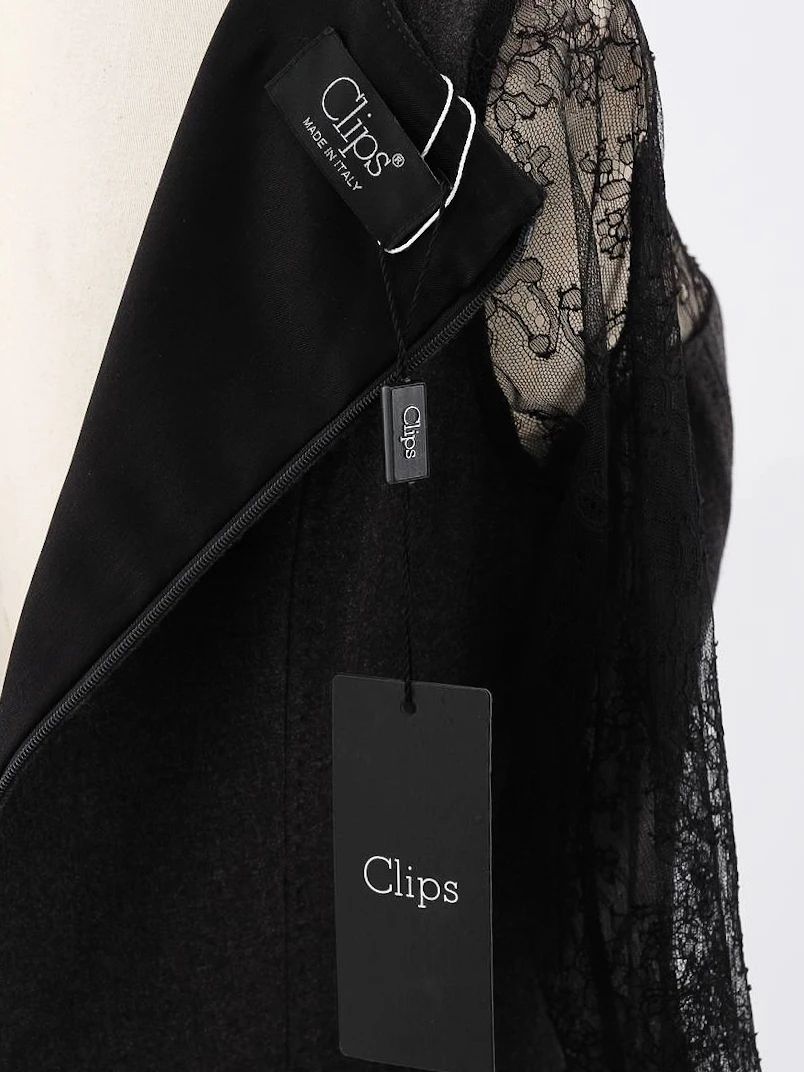 NEW Clips Gray Lace Dress XL Women&