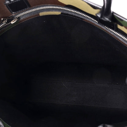Celine Vertical Cabas Tote Camouflage Coated Canvas Medium