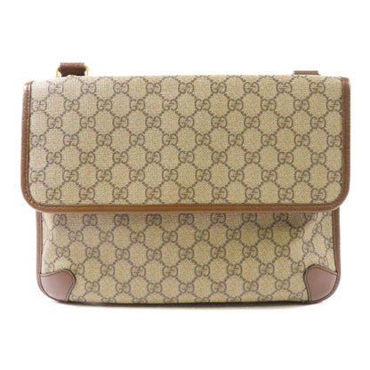 Gucci Painted Canvas Neo Vintage Medium Messenger Bag Golden Shoulder Bag Brown Beige/ebony Pvc Coated Ca