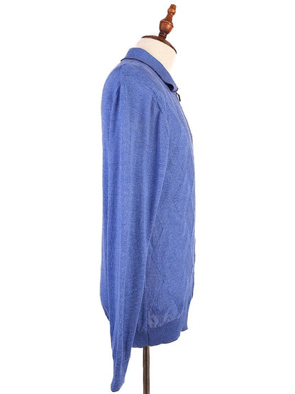 Dalmine Excellent Condition Blue Silk Sweater Size L