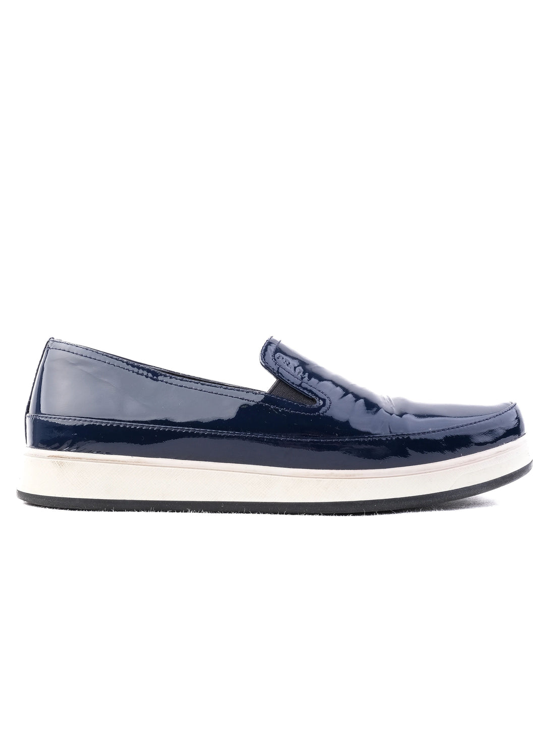 Excellent Prada Slip-On Shoes Blue Lacquer WomenÕs Size Not Specified