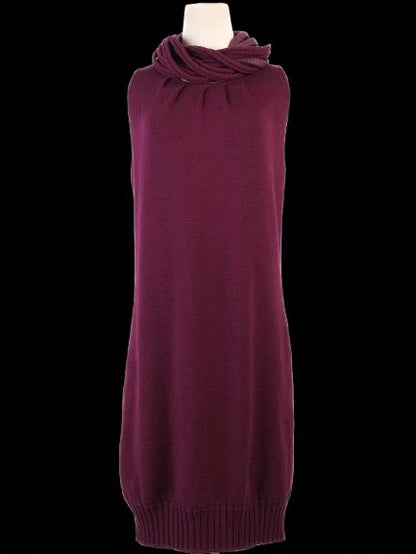 Excellent Iceberg Red Wool Sleeveless Cowl Neck Dress Size XS