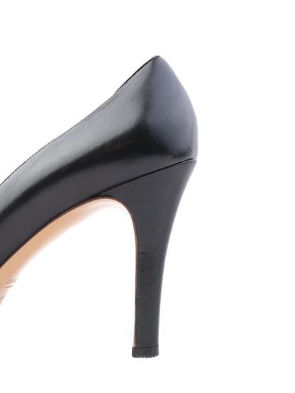 Excellent Gucci Black Leather High-Heeled Peep-Toe Shoes Size 41
