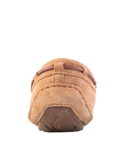 Excellent UGG Slippers Orange Leather Size 38 Moccasin Style