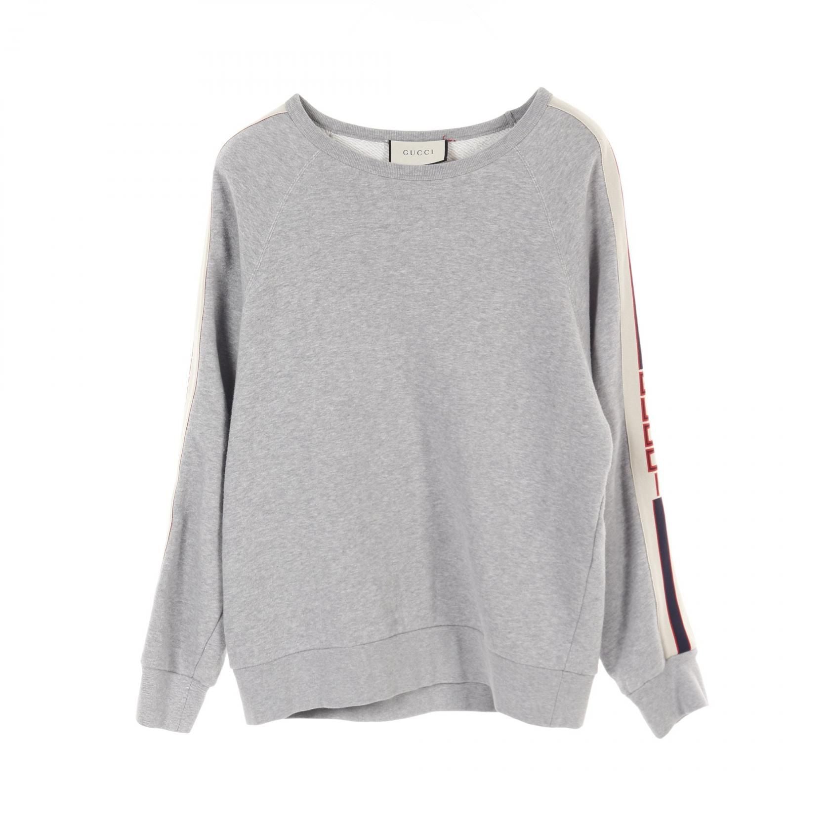 Gucci Technical Logo Sweat Shirts Tops 522846 Cotton Gray Mens L