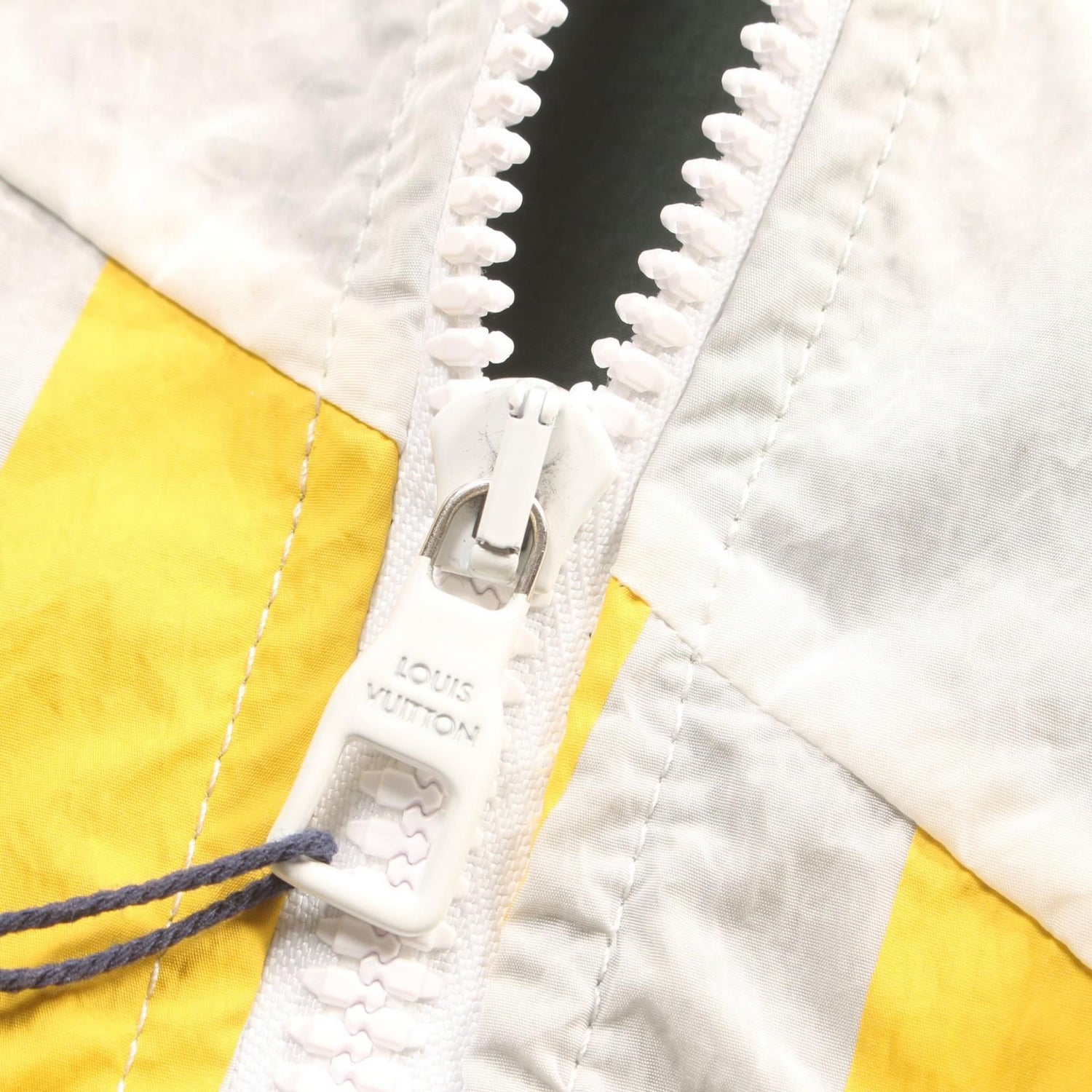 Louis Vuitton Patchwork Baseball Zip Hoodie White Green Yellow Nylon Jacket Rm 222 P 0g Hnb 85w
