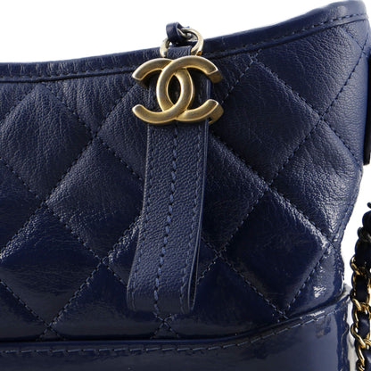 Chanel Gabrielle Hobo Quilted Goatskin And Patent Small
