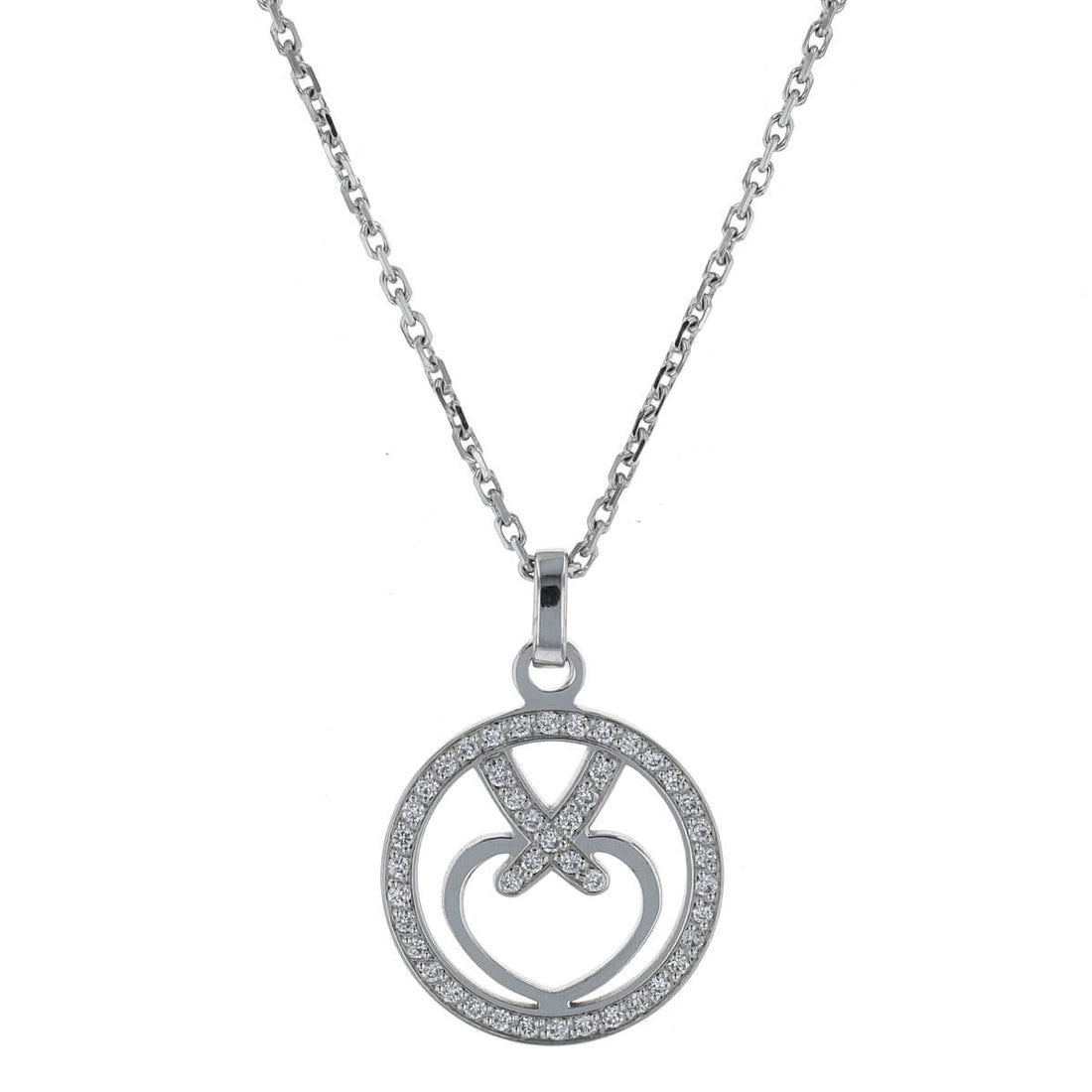 Chaumet Accroche Coeur diamonds and gold necklace