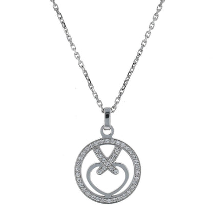 Chaumet Accroche Coeur diamonds and gold necklace