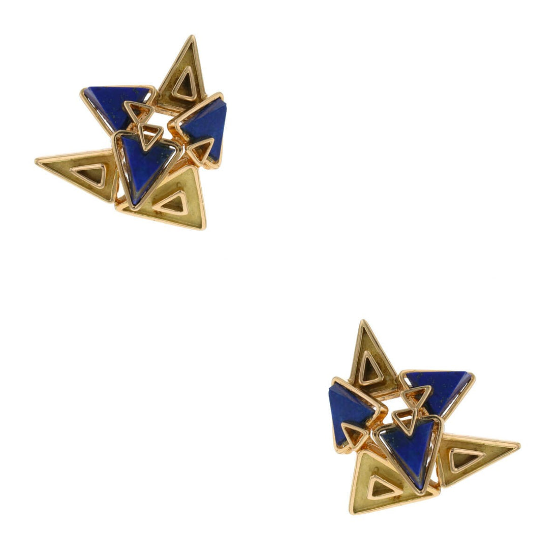 Chaumet gold and lapis lazuli earrings