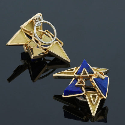 Chaumet gold and lapis lazuli earrings